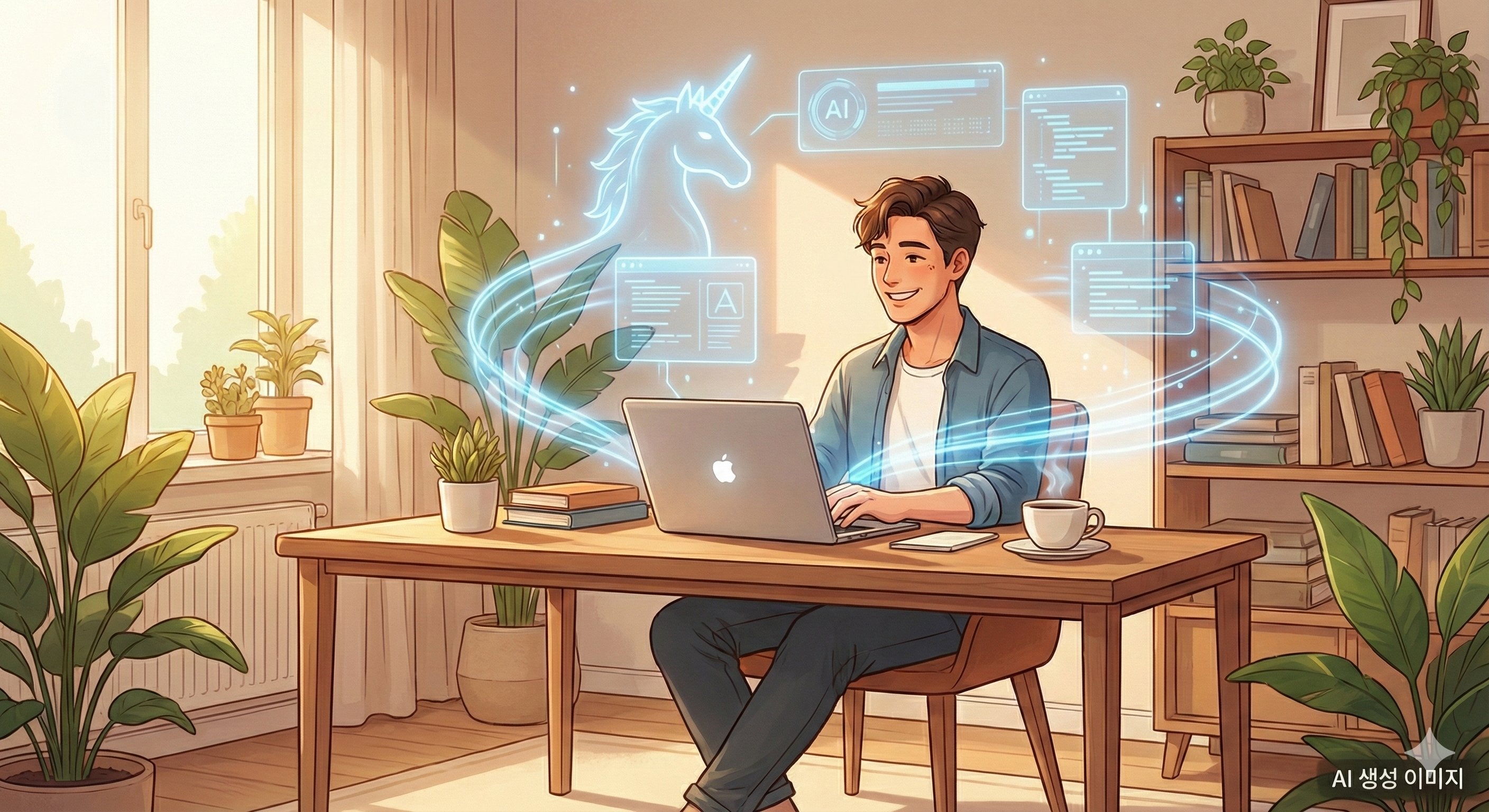 2026년 1인 법인 설립 절차 안내를 위한 유니콘 창업가 이미지 - 헬프미 법률사무소