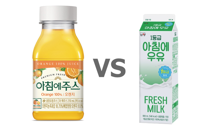 아침에우유아침에주스상표분쟁서울우유남양유업