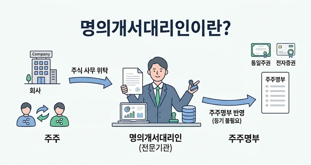 명의개서대리인 등기